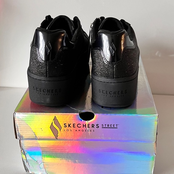 Skechers Fairy Dusted Plateau Glitter Platform Lace-Up Sneaker - Picture 5 of 6